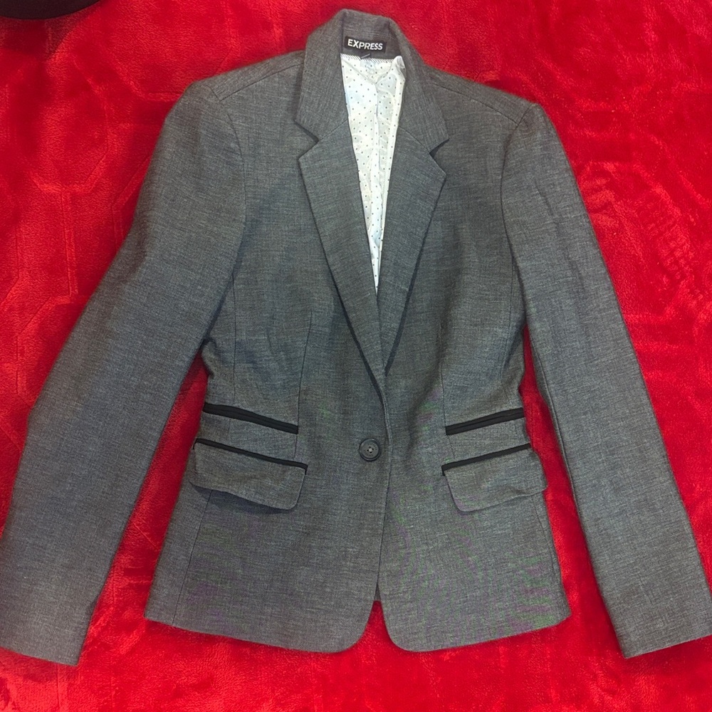 Express Women's Charcoal Blazer